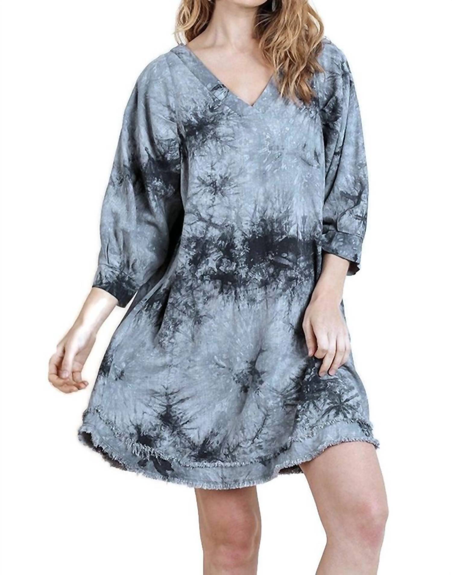 Umgee - Tie Dye Frayed Hem Dress