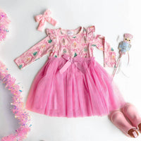 Sweet Wink - Nutcracker Trellis Long Sleeve Tutu Dress