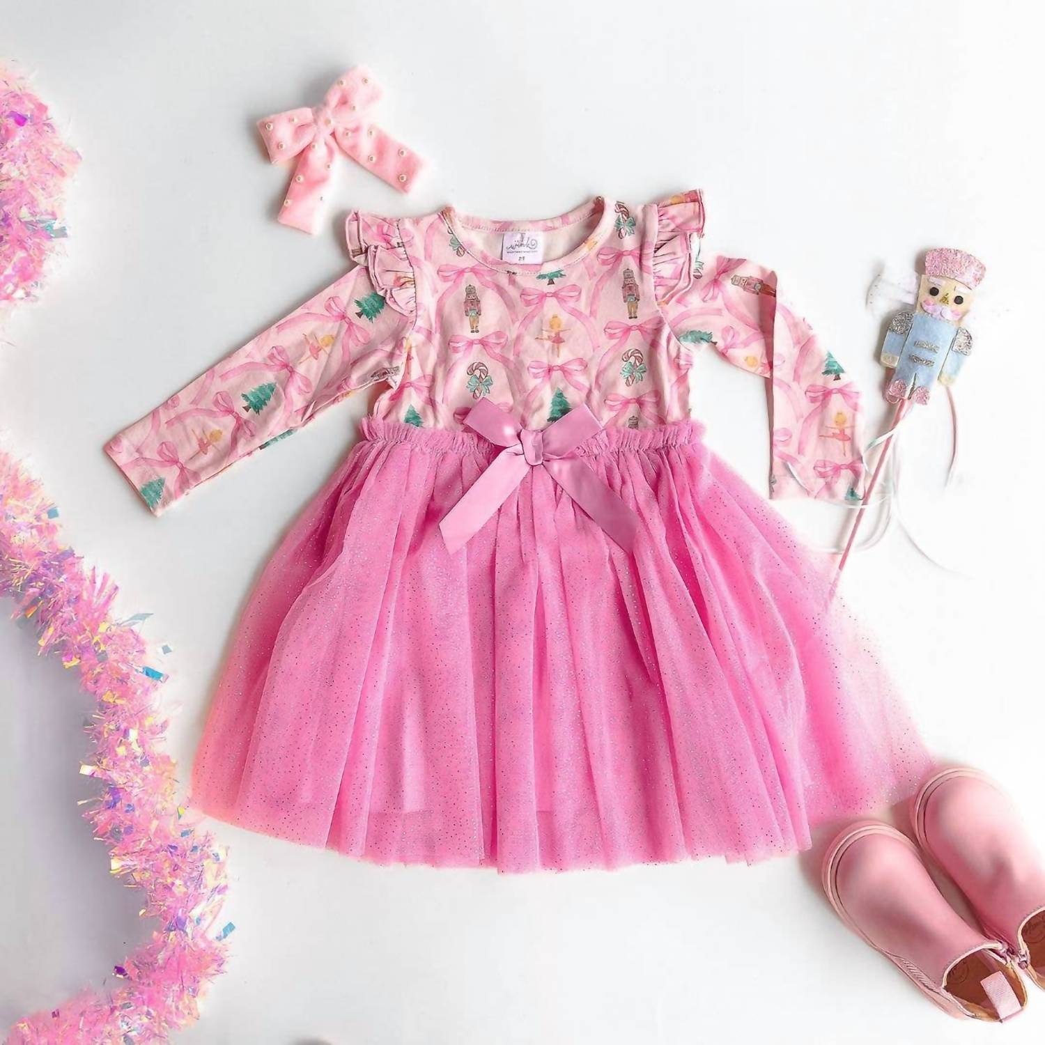Sweet Wink - Nutcracker Trellis Long Sleeve Tutu Dress
