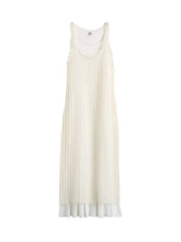 TOTEME Mohair Knit Midi Tank Dress in off white - women's dress - view 5