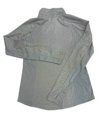 Danskin Women's Half Zip Fitted Activewear Jacket in grey - women's jacket - detail view
