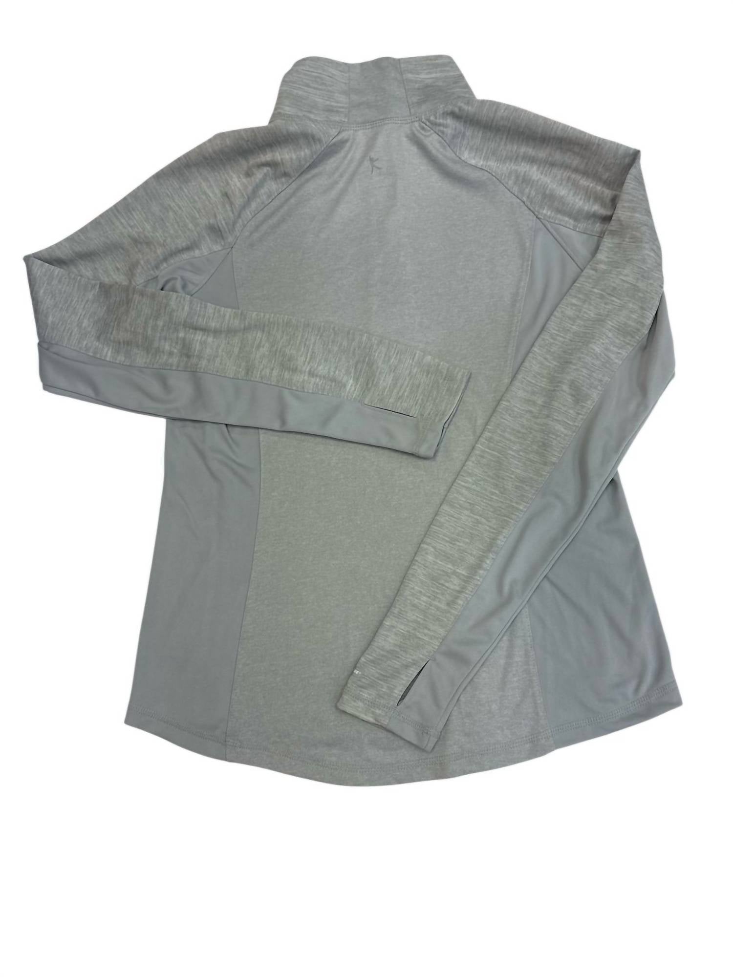 Danskin Women's Half Zip Fitted Activewear Jacket in grey - women's jacket - detail view