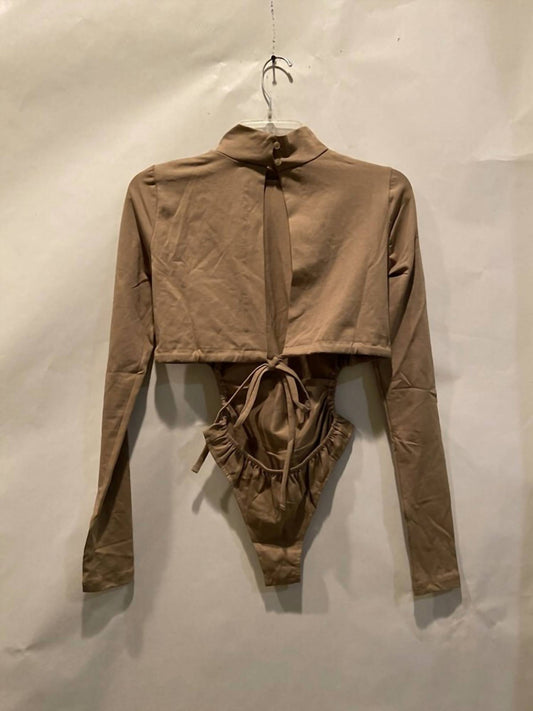 Something Navy - Women's Turtleneck Cut Out Bodysuit