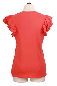 Summum - Women's Cotton Ruffle Sleeve Top