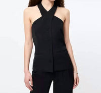 French Connection - Harry Suiting Criss Cross Vest Top