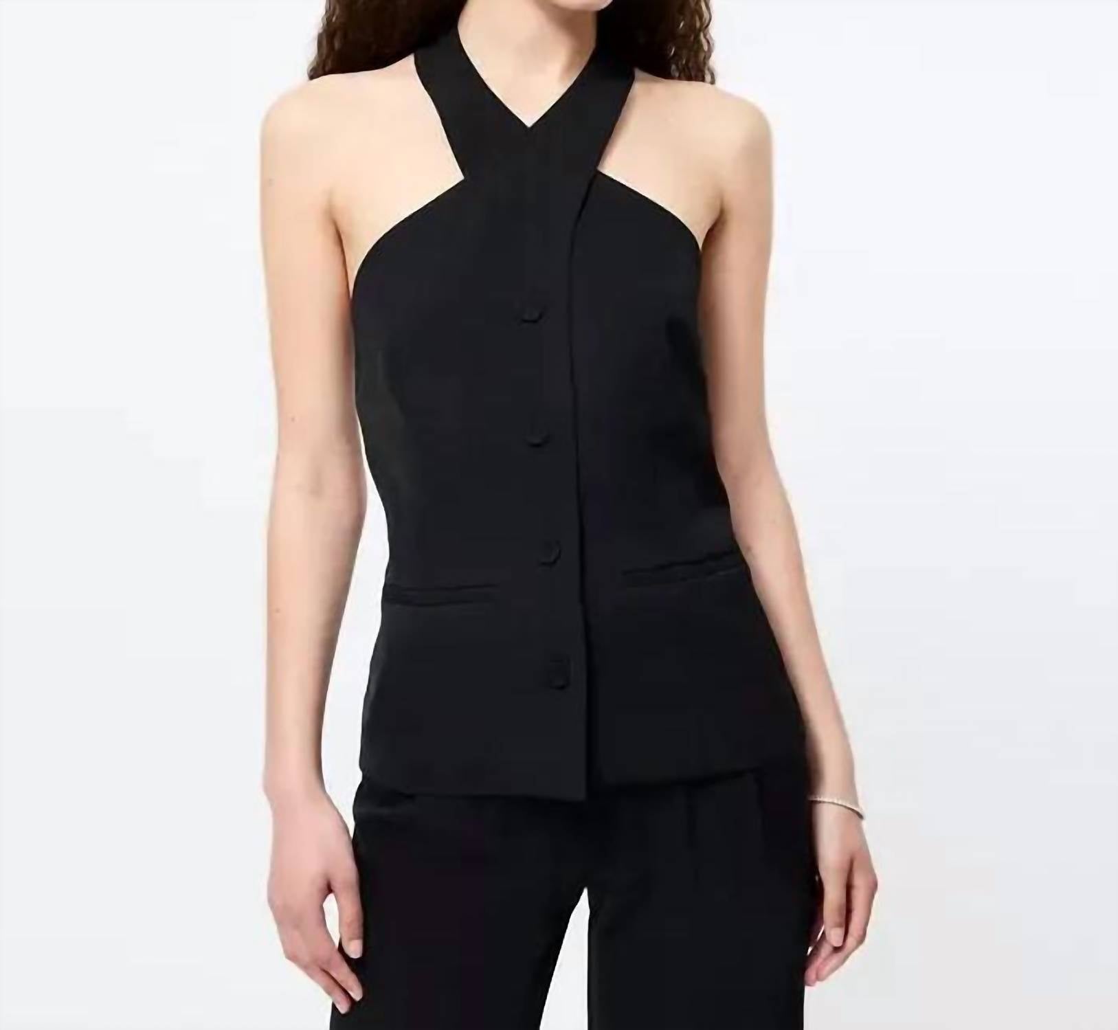French Connection - Harry Suiting Criss Cross Vest Top