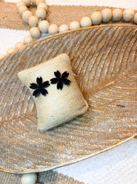Law Designs - Women's Floral Stud Earrings