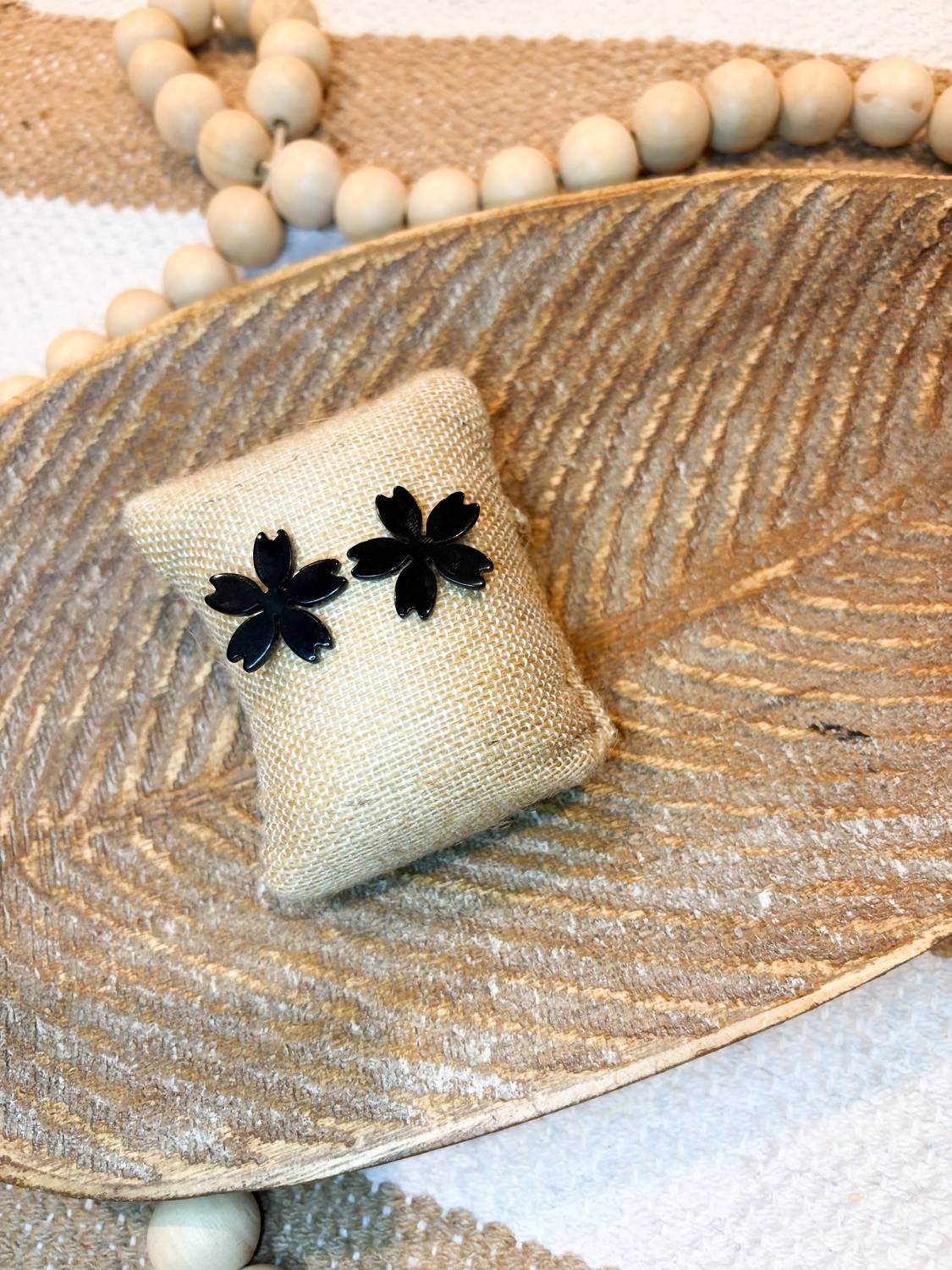 Law Designs - Women's Floral Stud Earrings
