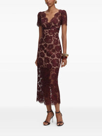 Self-Portrait - Floral Lace Midi Dress