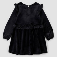 Miles Baby - Girls' Long Sleeves Velour Dress