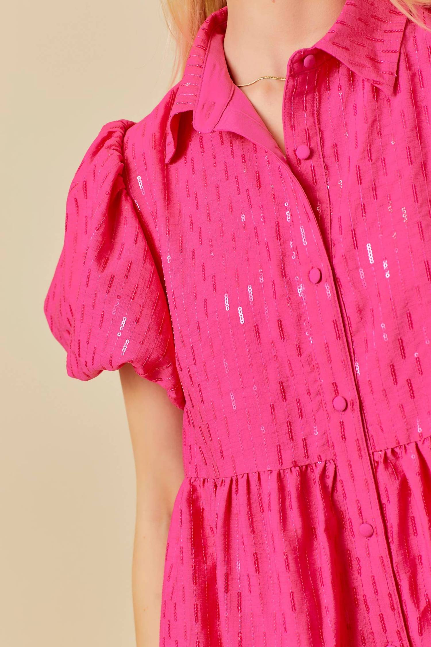 Main Strip - Sparkle Sequin Babydoll Dress