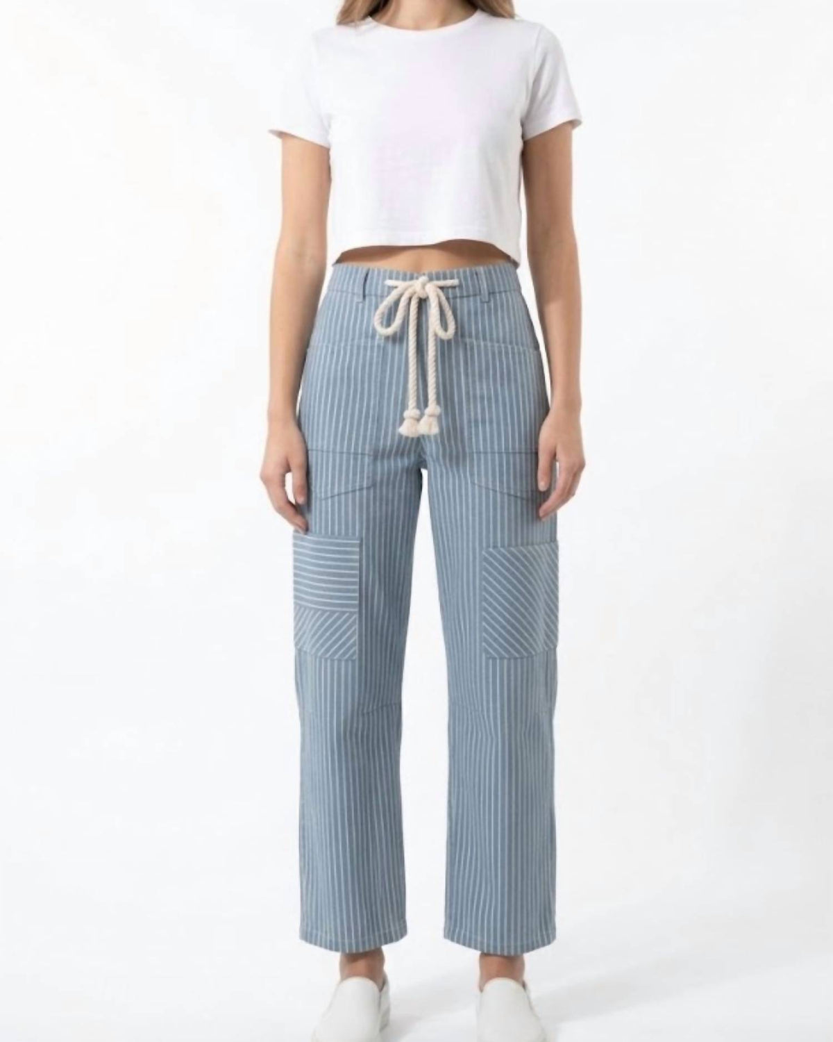 Bibi - Utility Wide-leg Denim Pants