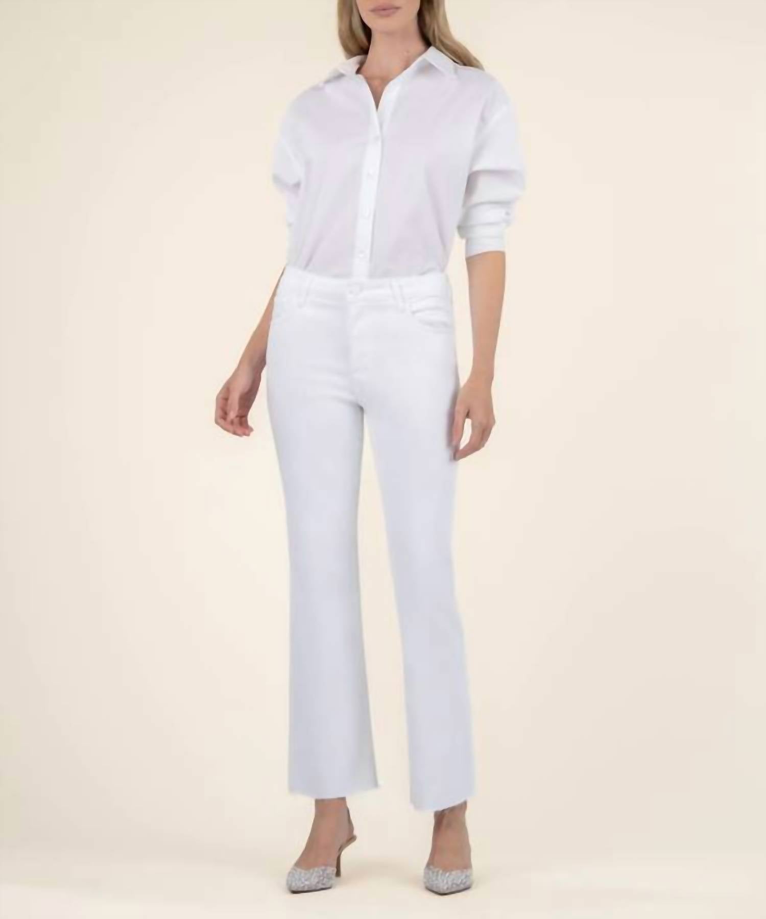 Kut From The Kloth - Kelsey High Rise Ankle Flare With Raw Hem Jeans