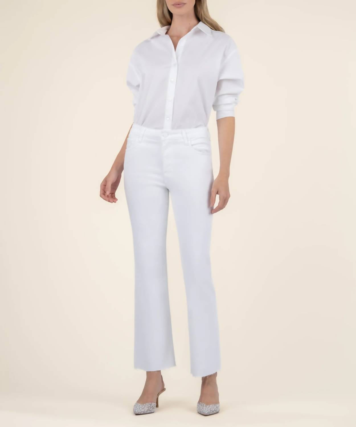 Kut From The Kloth - Kelsey High Rise Ankle Flare With Raw Hem Jeans