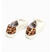 HALF UNITED Women's Calf Hair Sneaker in leopard - women's sneaker - alternate view