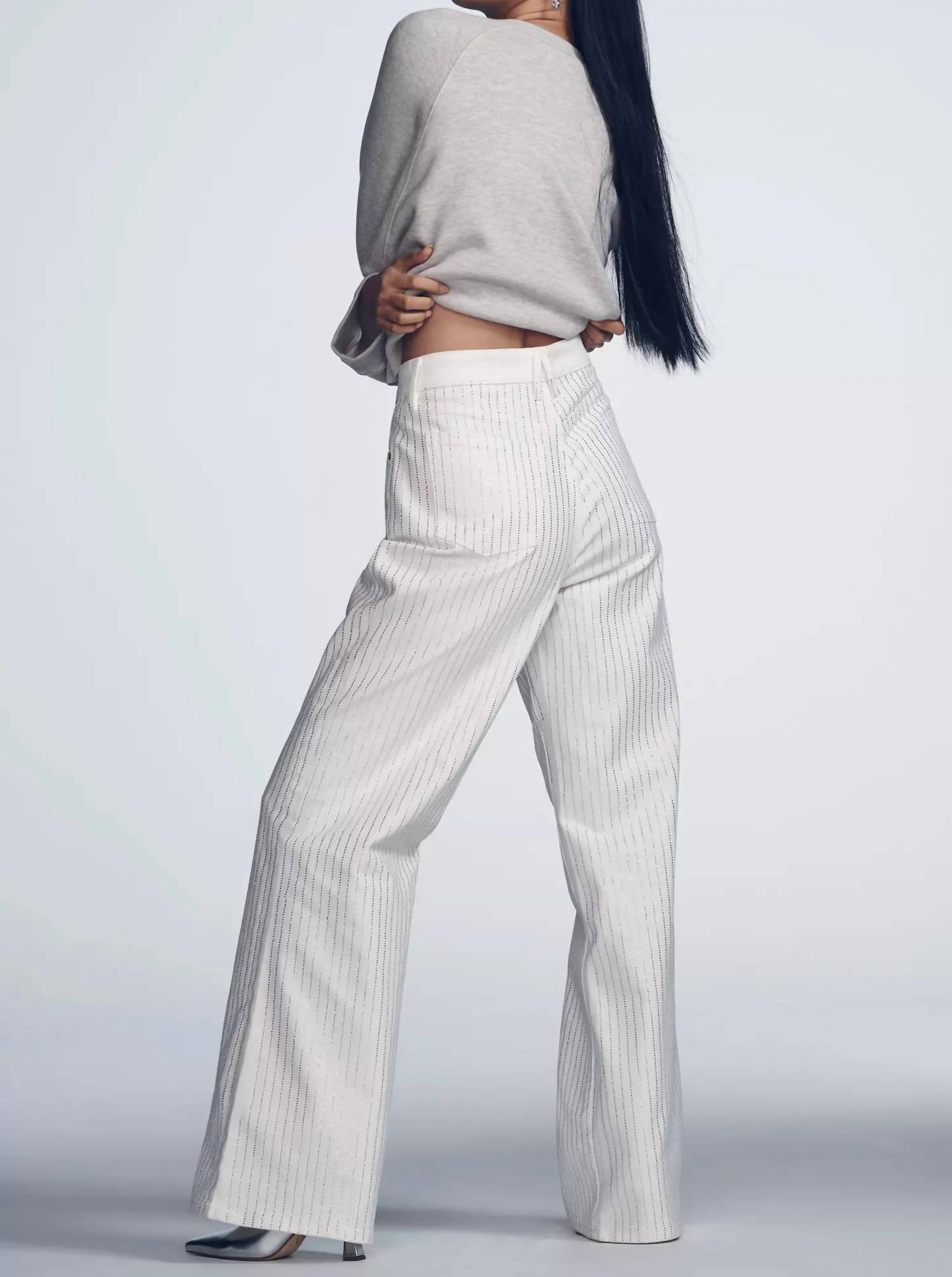 Good American - Sparkle-lined Good Ease Relaxed Jeans