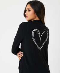 French Kyss - Heart Back Zip Up Jacket