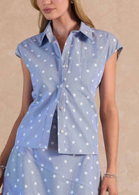 Current Air - Galaxy Cap Sleeve Blouse