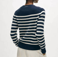 White + Warren - Cashmere Striped Crewneck Sweater