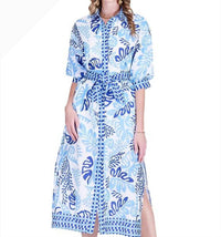 Jade - Short Sleeve Midi Shirt Dress