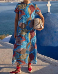 Oliphant - Short Sleeve Shift Midi Dress