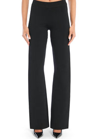 SER.O.YA Cleer Mid-rise Flare Pant in black - women's pants - detail view