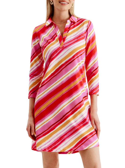 Tyler Boe - Johnny Asymmetrical Stripe Shirtdress