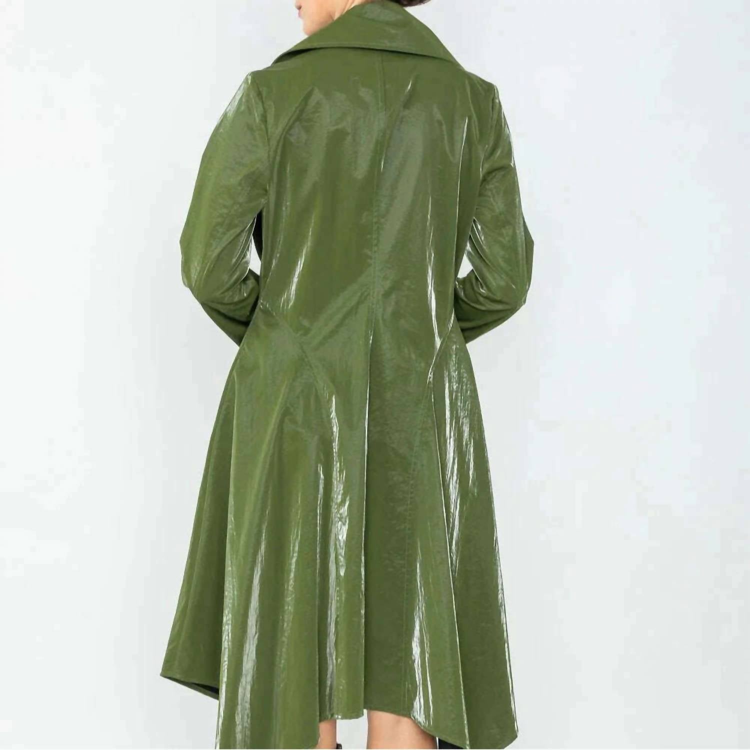 Ic Collection - Liquid Shiny Trench Coat