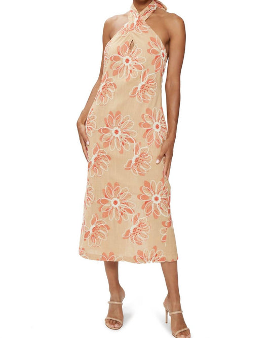 Ramy Brook - Aiden Embroidered Halter Midi Dress