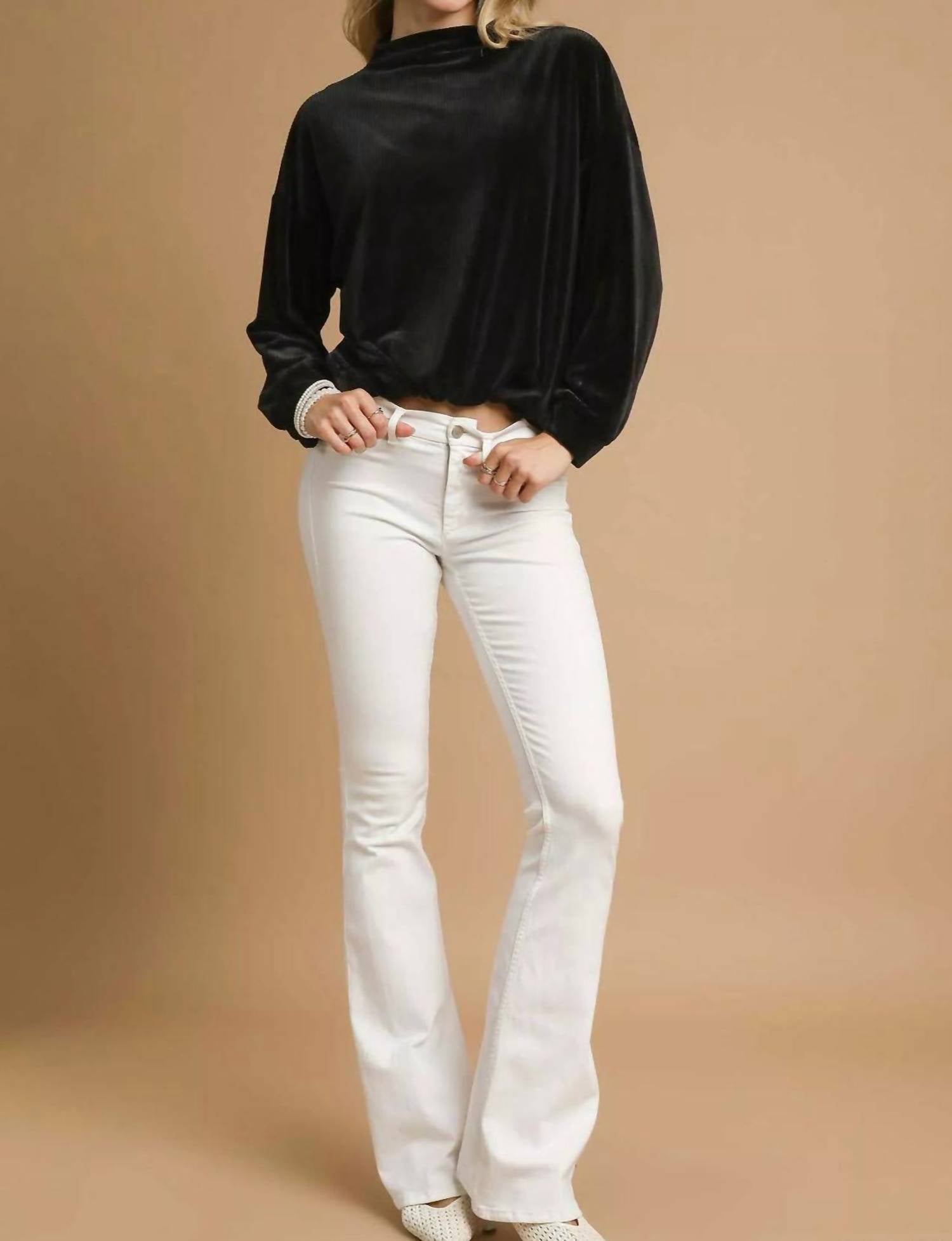 Umgee - Velvet Mock Neck Top
