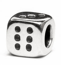 Trollbeads Women's Dice Bead Charm in silver - women's accessory