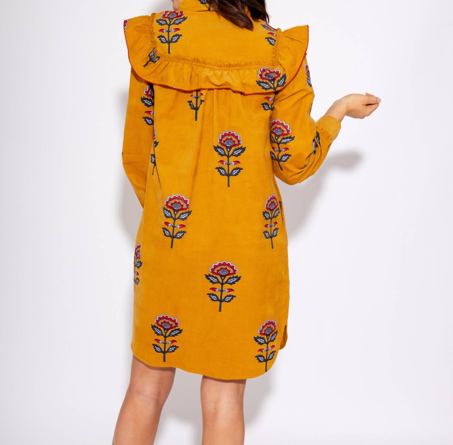 Ivy Jane - Ruffled Yoke Shirt Dress