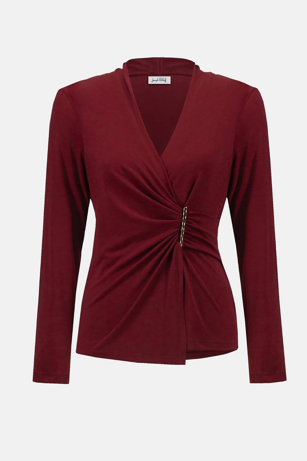 Joseph Ribkoff - Moss Crepe Fitted Wrap Top