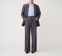 Suncoo Jonas Full Leg Soft Pleated Trousers in grey 1 - women's pants