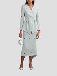 Huishan Zhang - Milo Crystal-embellishe Crepe Jacket