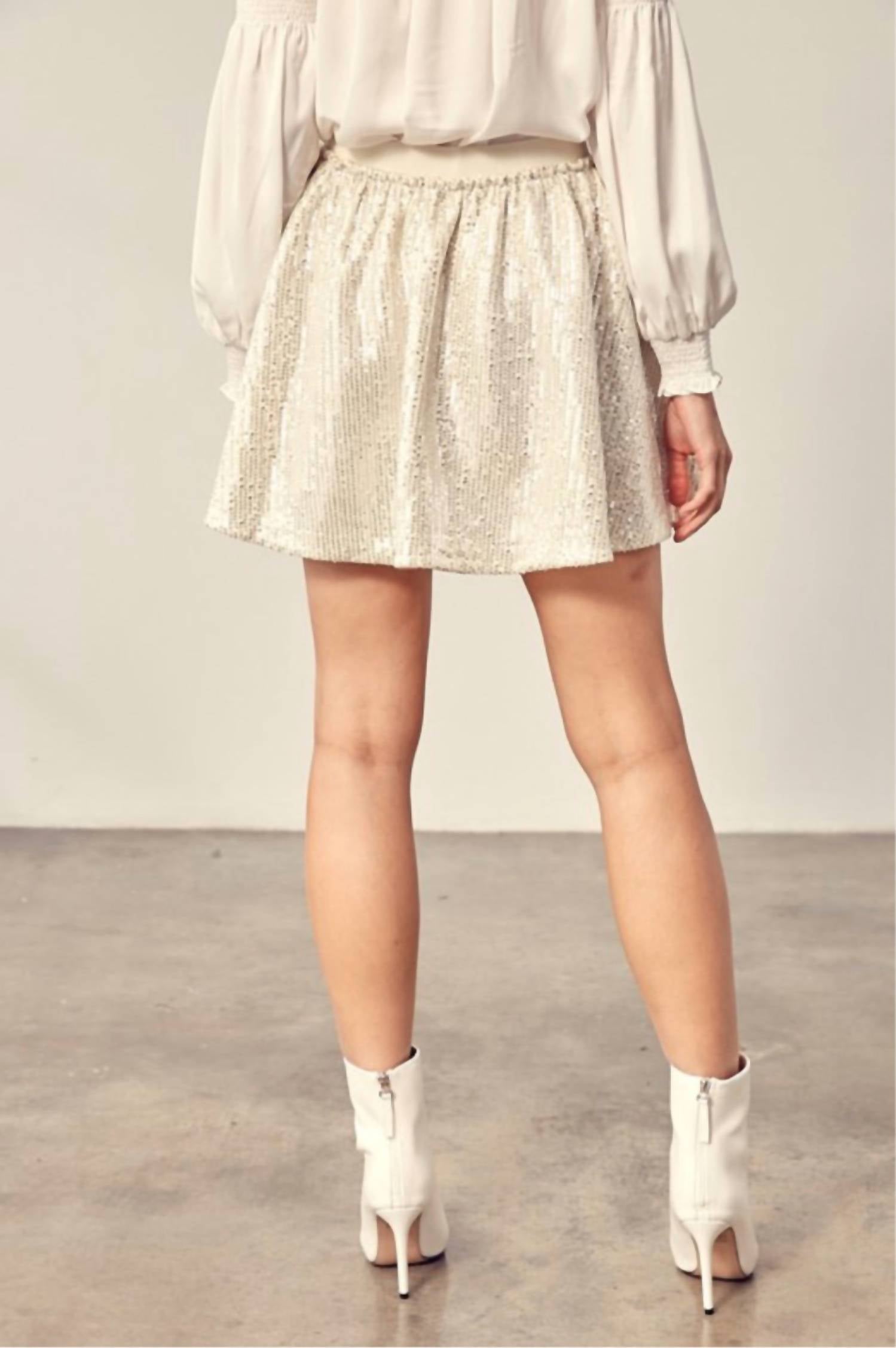 Mustard Seed - Sequin Skater Skirt