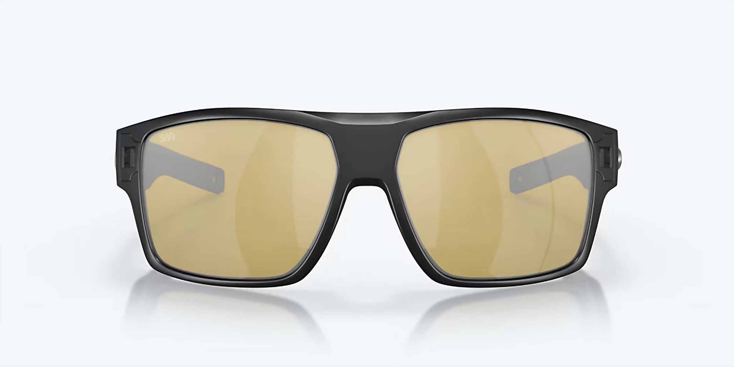 Costa Del Mar Men's Diego Square Polarized Sunglasses in matte black sunrise silver mirror - men's accessory - alternate view