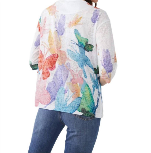 Fdj - Cascading Butterflies Top
