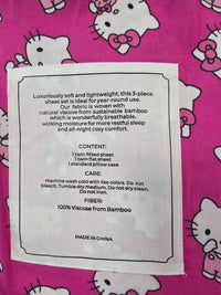 Charlies Project - Girls Hello Cutie Bamboo Twin Sheet Set