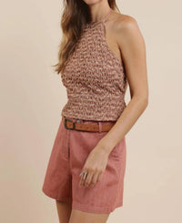 Sage The Label - Tan Lines Open Back Halter Top