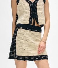 White + Warren - COTTON CROCHET TIE TANK