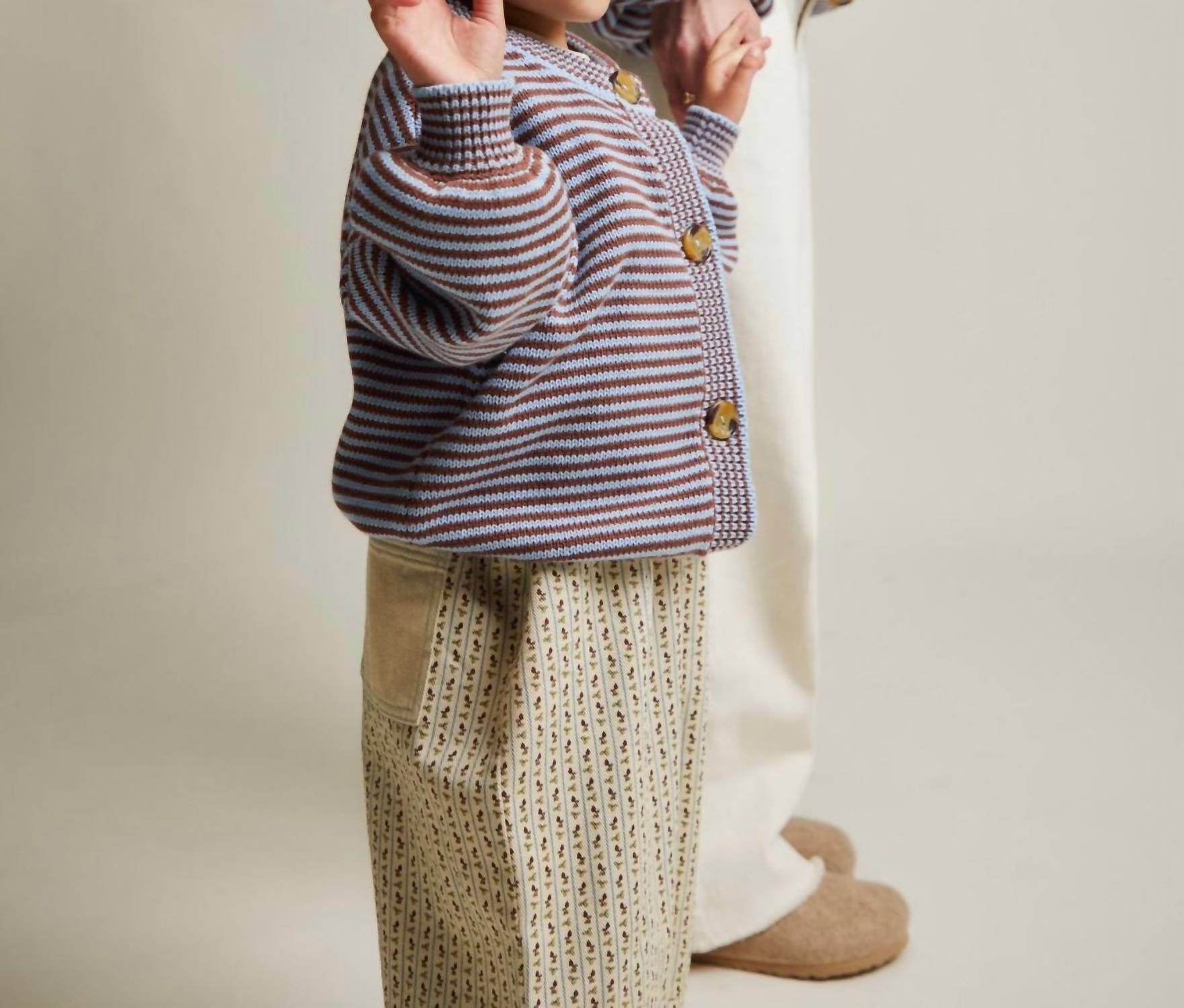 Claude & Co - Girl's Emil Coco Sky Stripe Cardigan