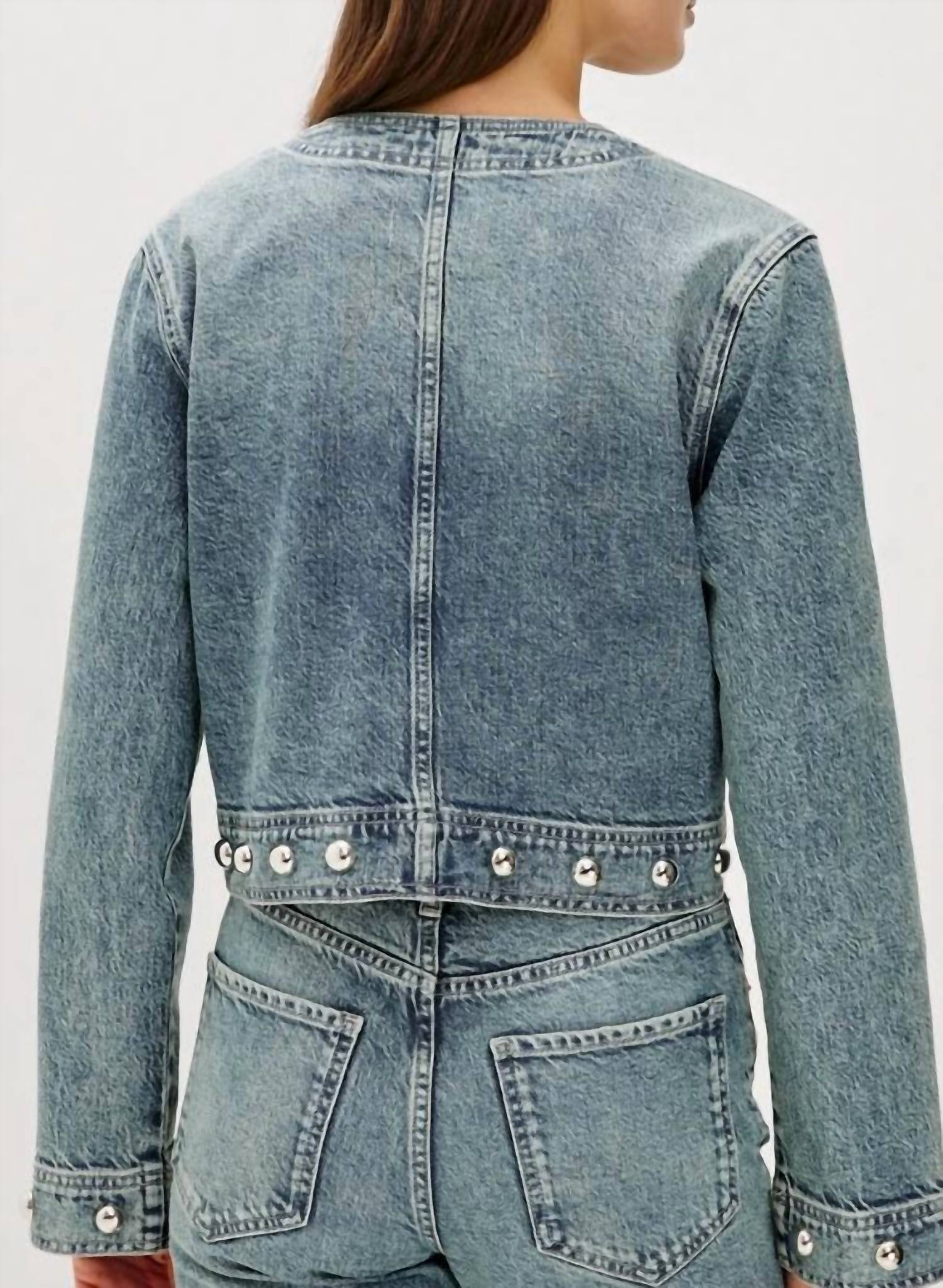 Rails Women's Capistrano Jacket in desert sky - women's jacket - detail view