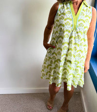 Entro - Garden Swing V-neck Mini Dress