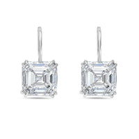 Diana M Jewels - 8.10cts Lab Grown Asscher Cut Drop Earrings
