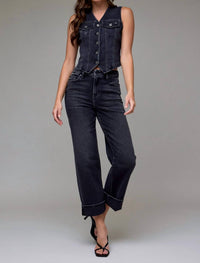 Hidden - Cuffed Straight Leg Jeans