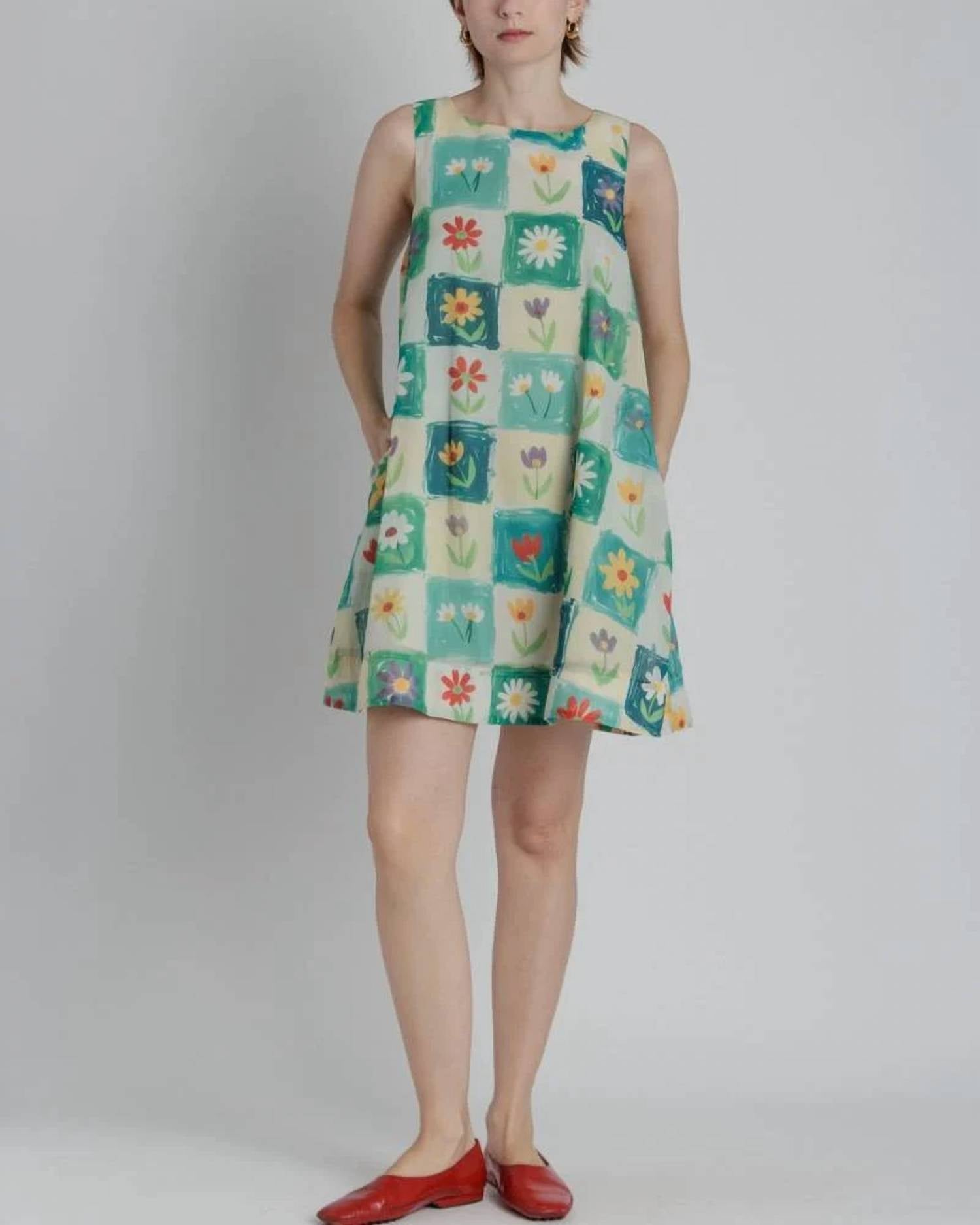 Aureum - Flower Print Mini Dress