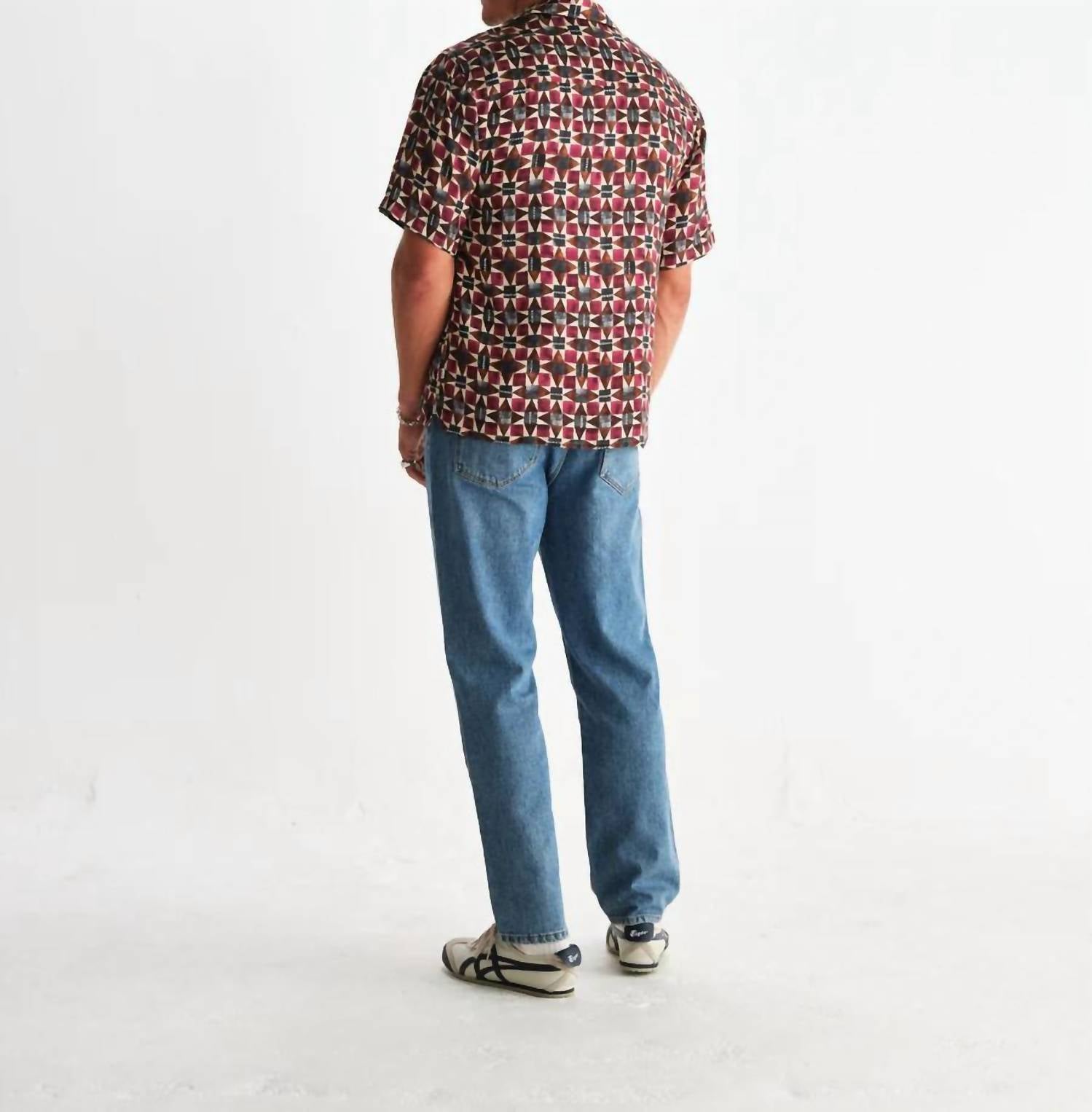 Wax London - Painted Geo Didcot Short Sleeve Shirt
