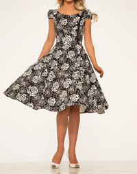 Orchid Bloom - Rose Swing Dress