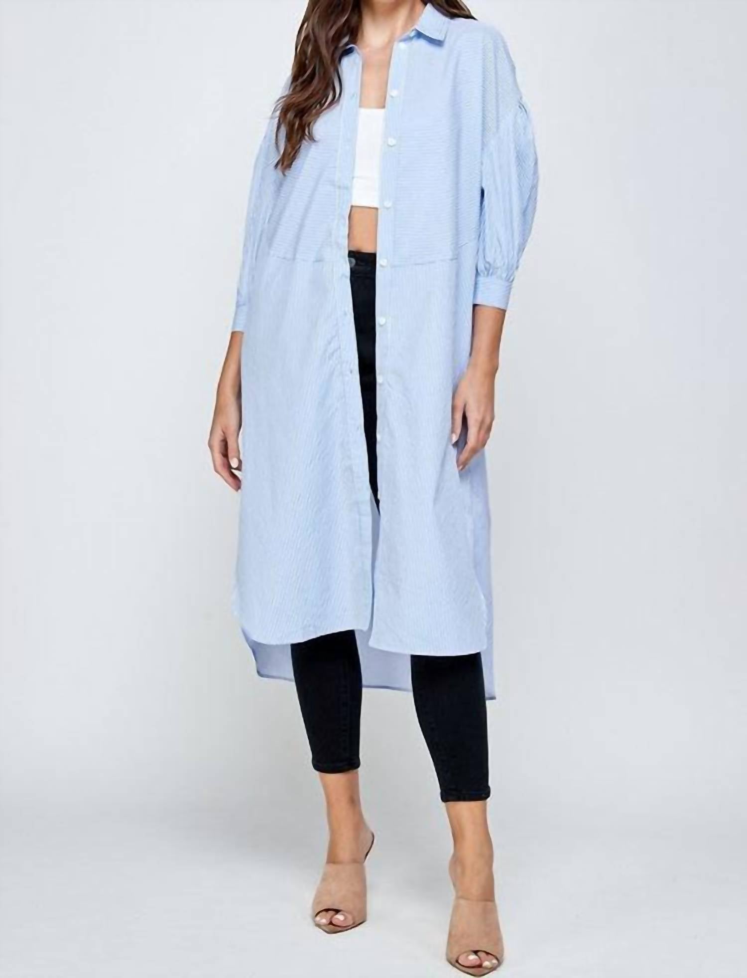Pin Stripe Shirt Dress